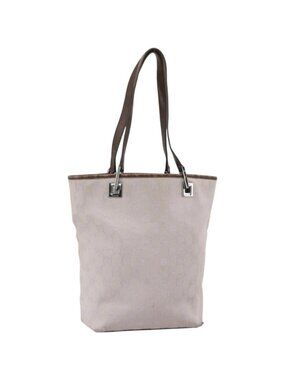 GUCCI GG Canvas Tote Bag Purple Silver 31244